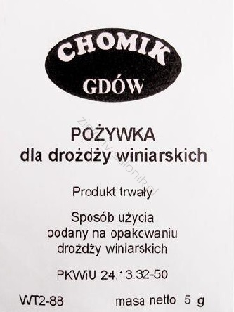 Pożywka dla drożdży winiarskich