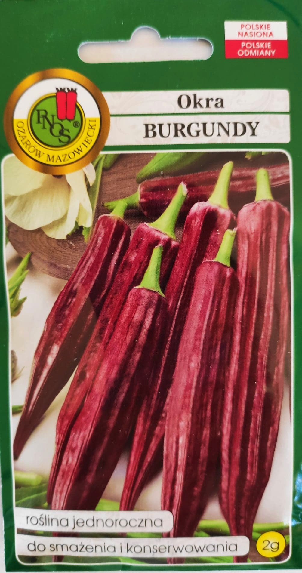 Okra, ketmia jadalna burgundy - Zielony Salonik